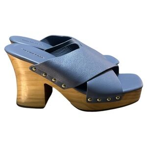 Free People Mallory Criss Cross Clogs Blue Women’s US 6 shoes